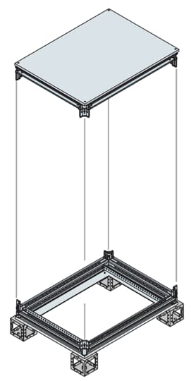 Рама шкафа верхняя/нижняя 400x1000ШхГ