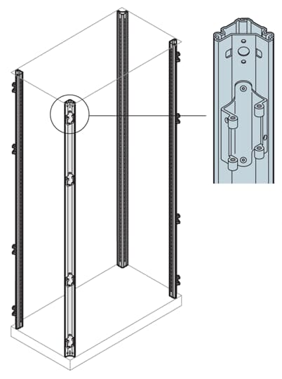 Стойки каркаса с петлями H=1400 мм (4шт)