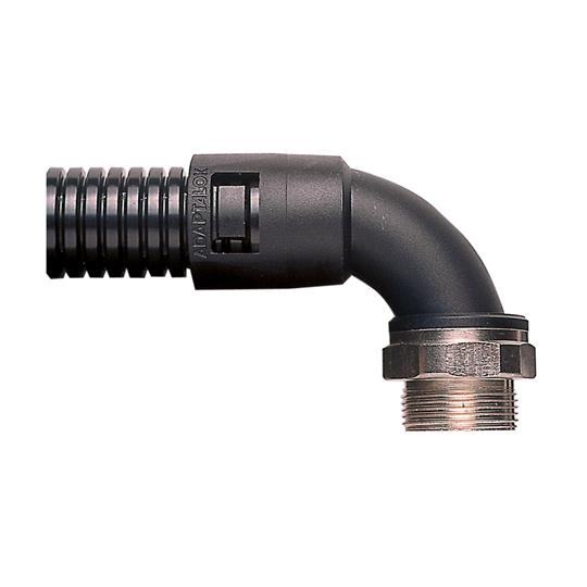 AL54/M50/CS90/GR Фитинг AL54/M50/CS90/GR, 90° поворотный, полиамид 66/никел.латунь, серый, резьба M5