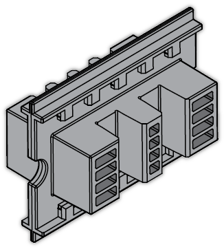 PBHB2145 Держатель шины медной L=75мм (24шт)